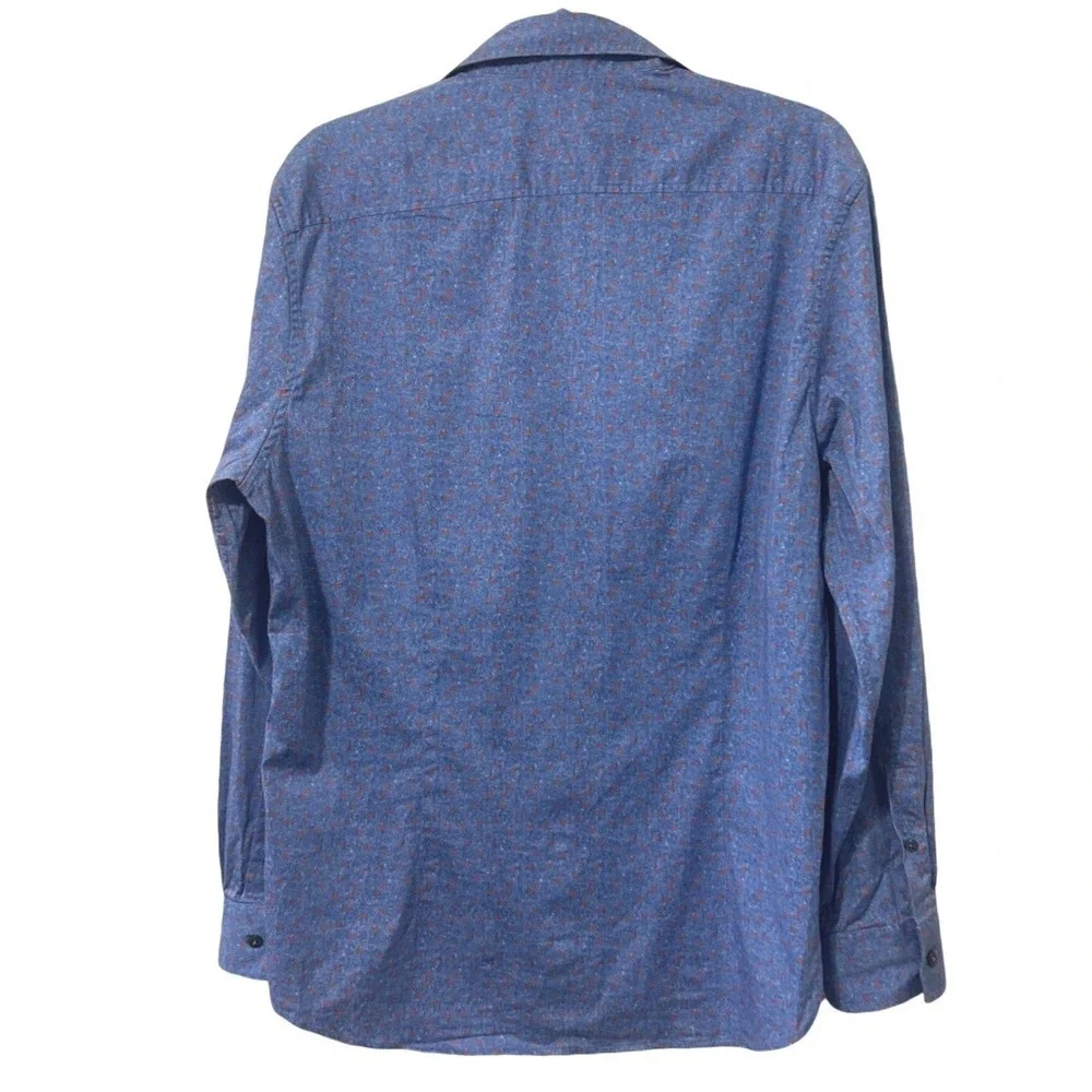 Robert Graham Shirt Men's XL Blue Long Sleeve Button-up Modern American‎